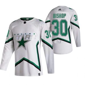 Dallas Stars Trikot Ben Bishop 30 2022 Reverse Retro Weiß Authentic